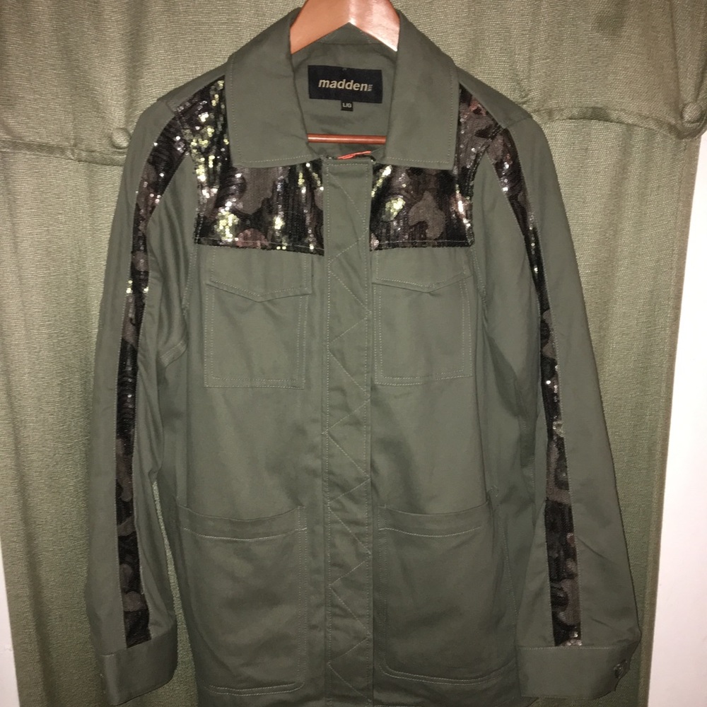 Steve Madden Camo Sequins Jacket